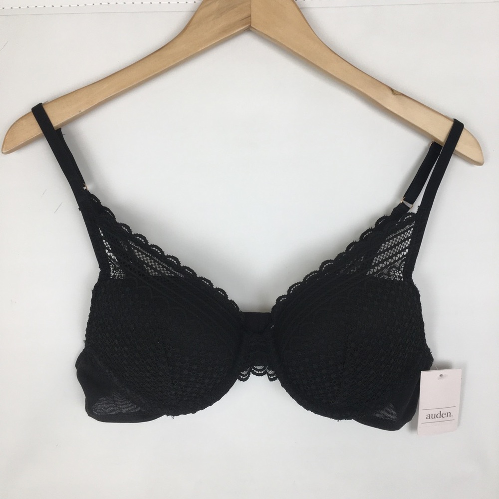 Auden NEW Lace Push-up Comfort Wire Plunge Bra NWT Women’s Size 36A